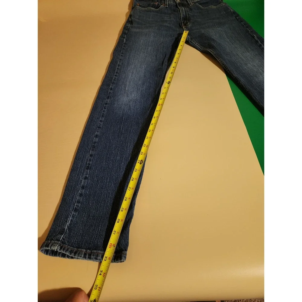 Levi's 505 Regular Fit Jeans Mens 34x34 Dark Wash Blue Straight Leg Denim